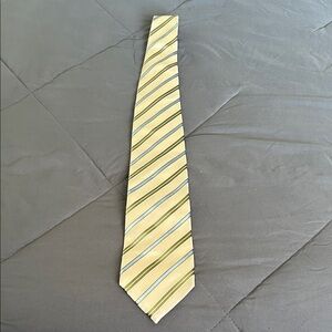 Geoffrey Beene Gold and Silver Diagonal Tie